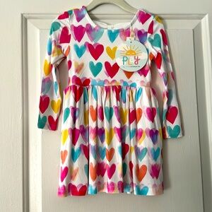 Little Sleepies Watercolor Love Skater Dress